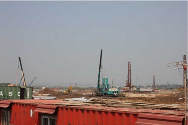 勘基六公司三山格力电器桩基项目施工现场